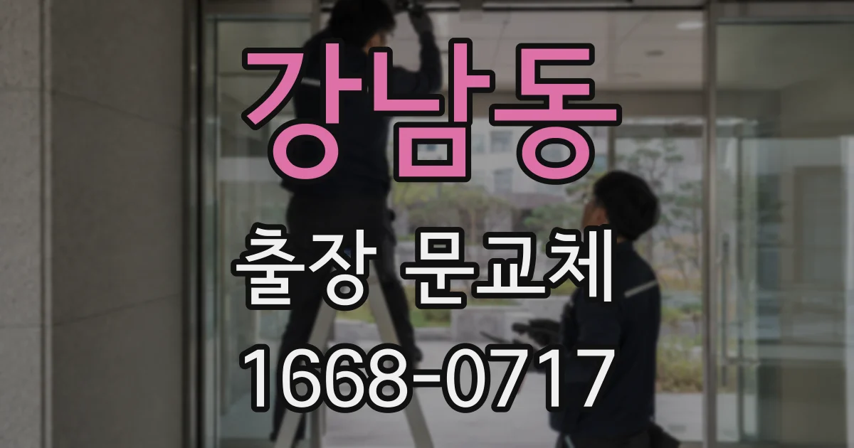 강남동 출장 문교체