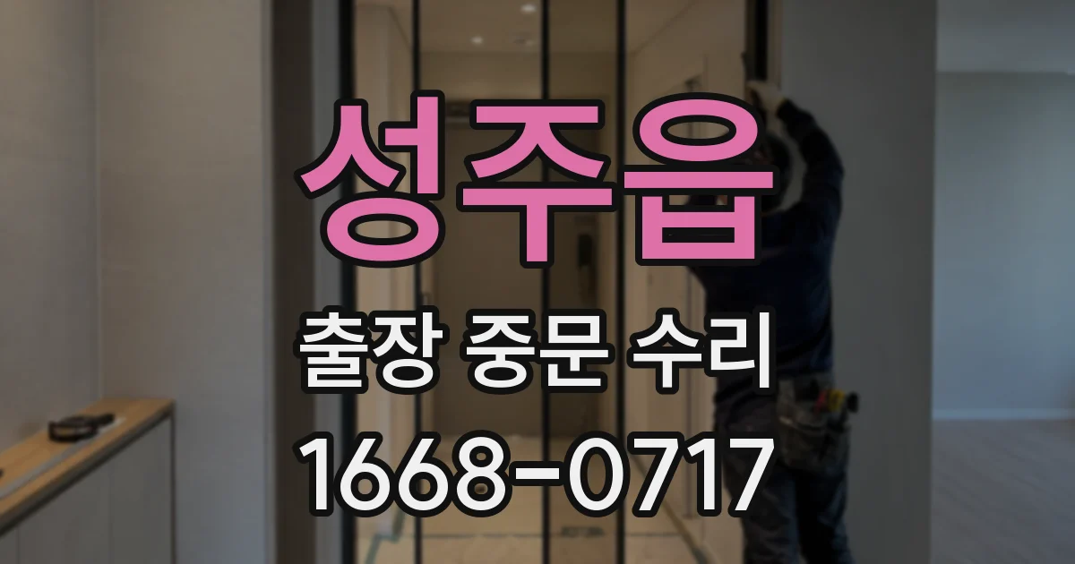 성주읍 출장 중문 수리