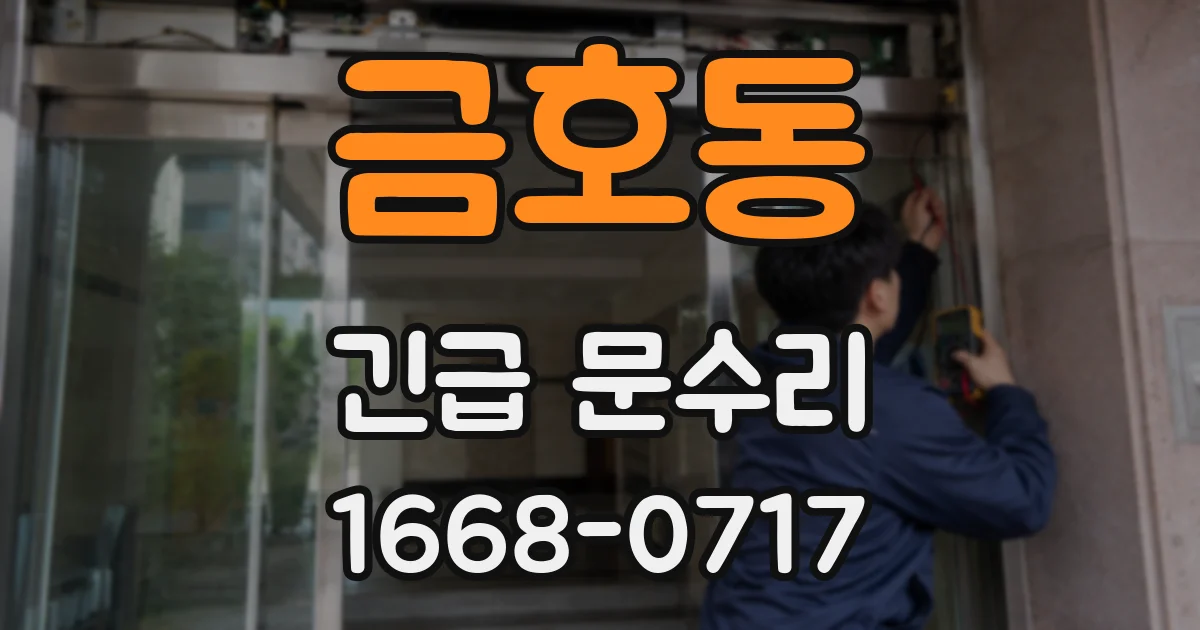 금호동 긴급 문수리