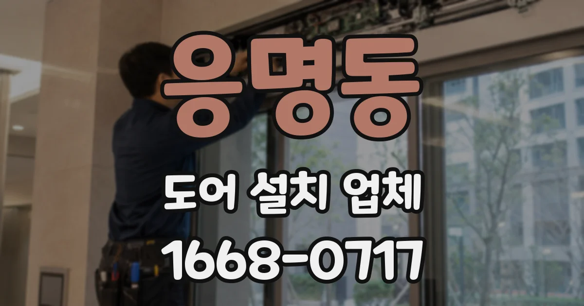 응명동 도어 설치 업체