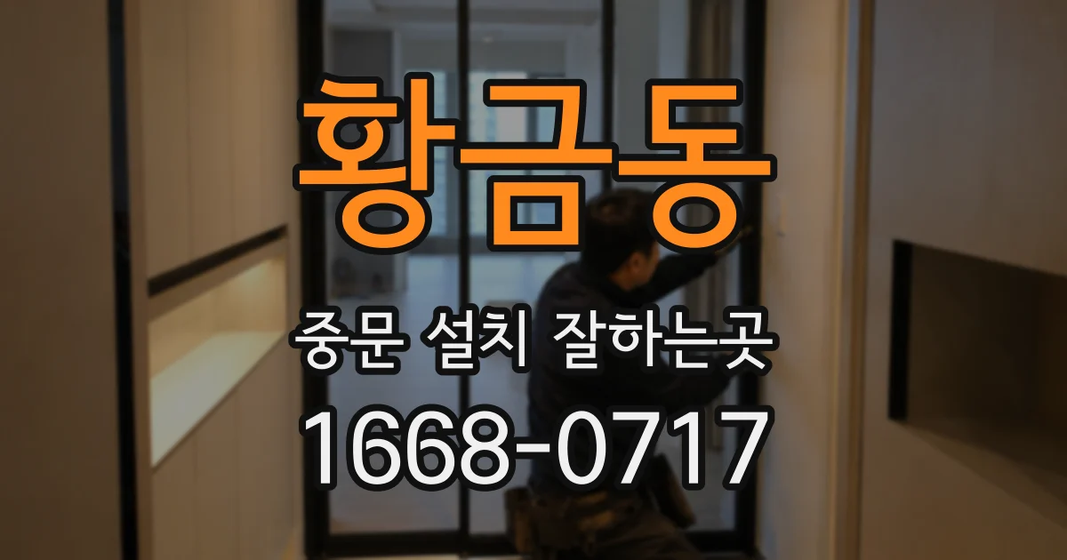 황금동 중문 설치 잘하는곳