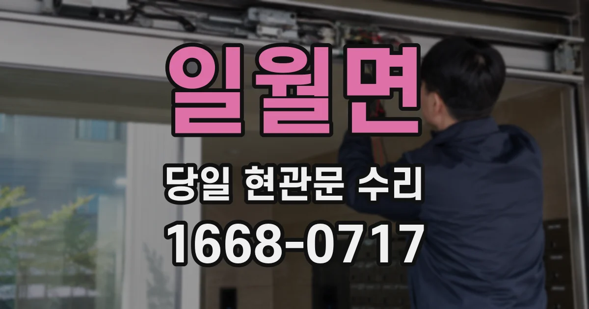 일월면 당일 현관문 수리
