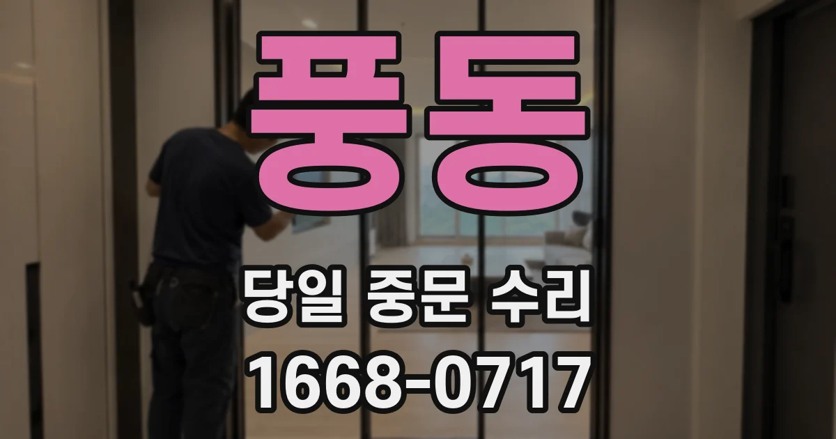 풍동 당일 중문 수리