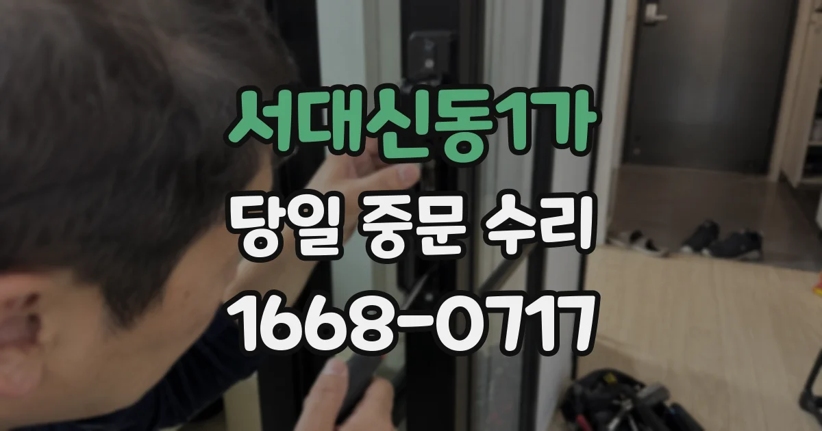 서대신동1가 당일 중문 수리