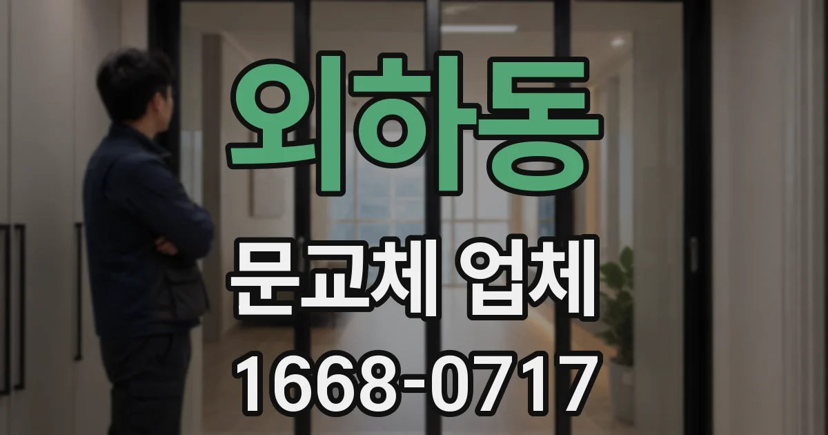 외하동 문교체 업체