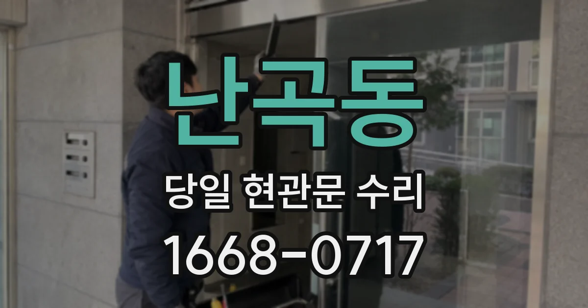 난곡동 당일 현관문 수리