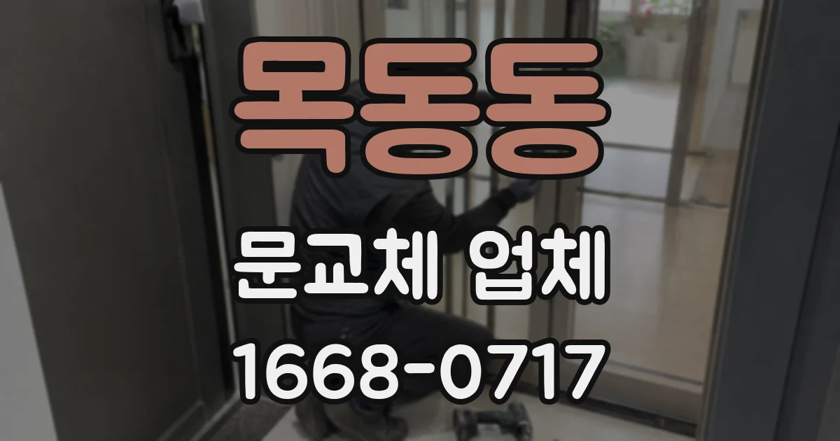 목동동 문교체 업체