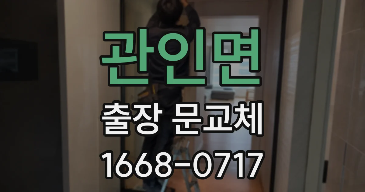 관인면 출장 문교체
