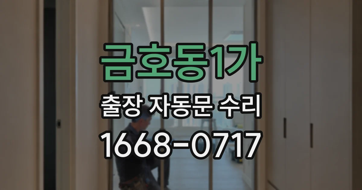 금호동1가 출장 자동문 수리
