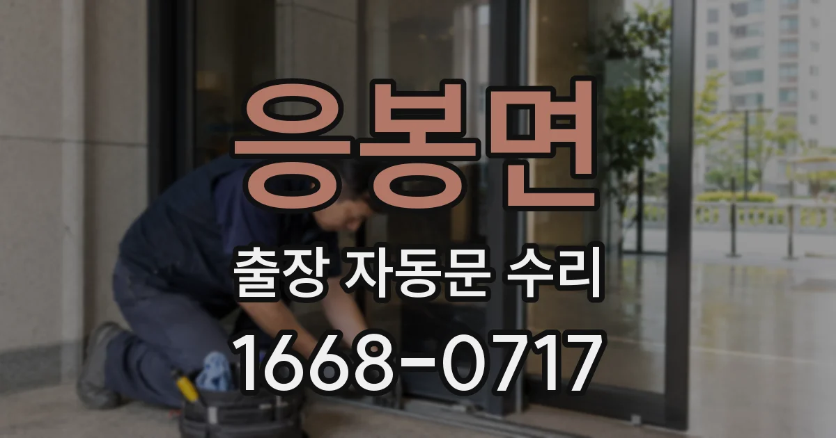 응봉면 출장 자동문 수리