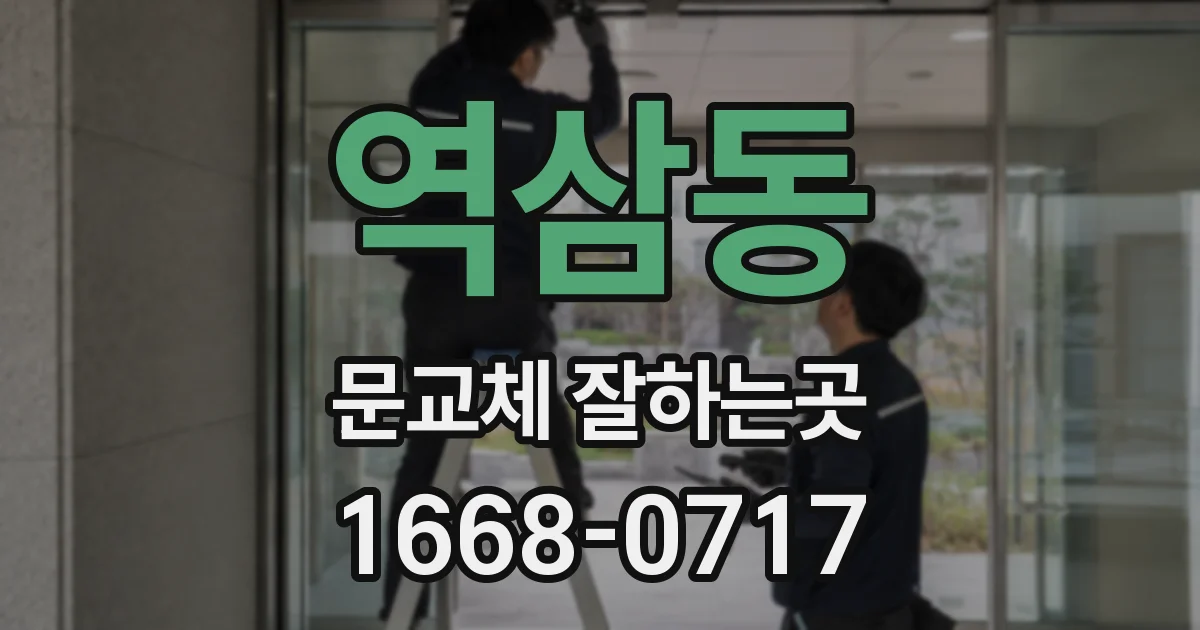 역삼동 문교체 잘하는곳