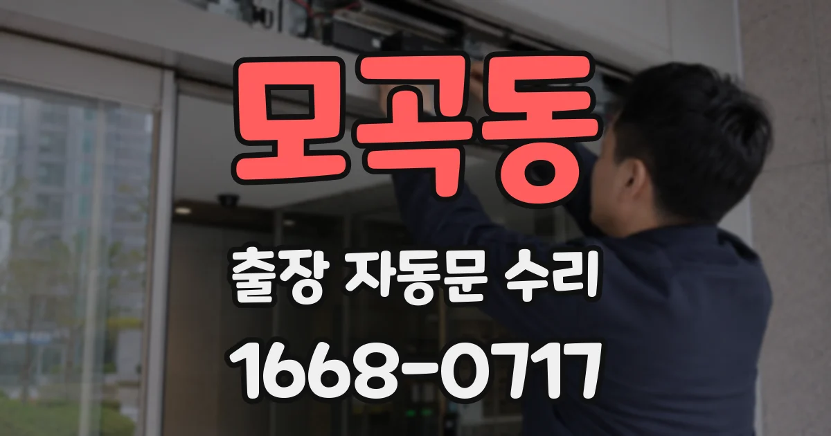모곡동 출장 자동문 수리