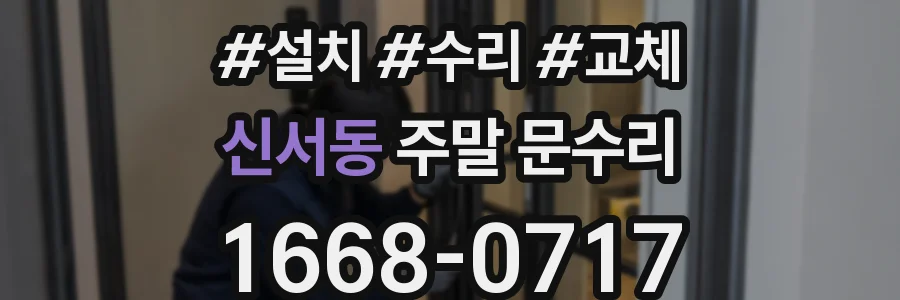 신서동 주말 문수리