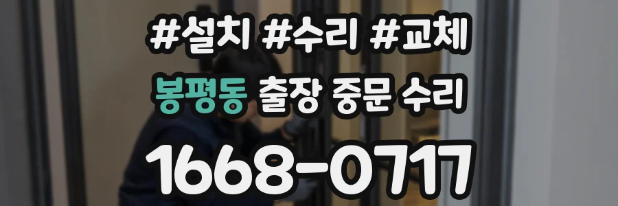 봉평동 출장 중문 수리
