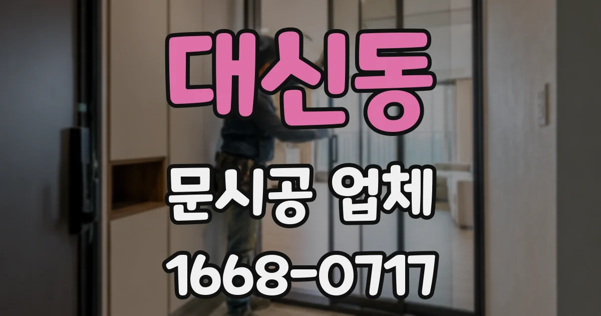대신동 문시공 업체