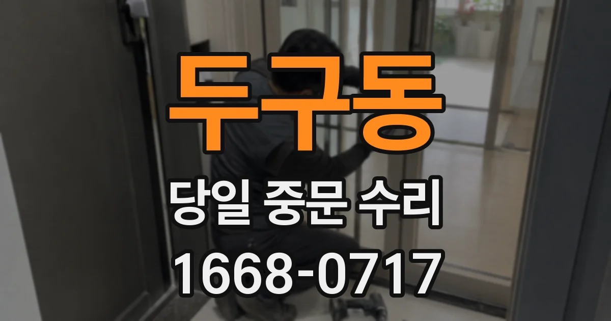 두구동 당일 중문 수리