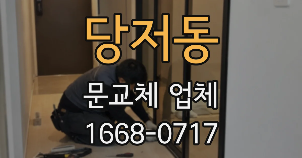 당저동 문교체 업체