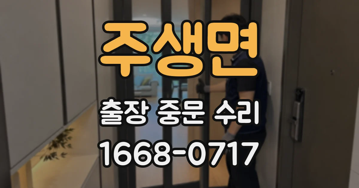 주생면 출장 중문 수리