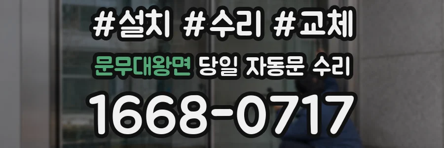 문무대왕면 당일 자동문 수리