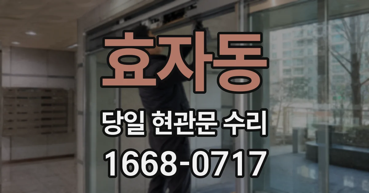 효자동 당일 현관문 수리
