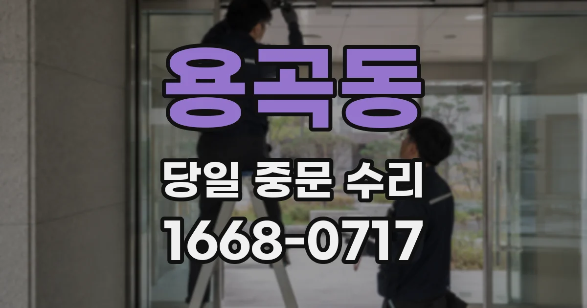 용곡동 당일 중문 수리