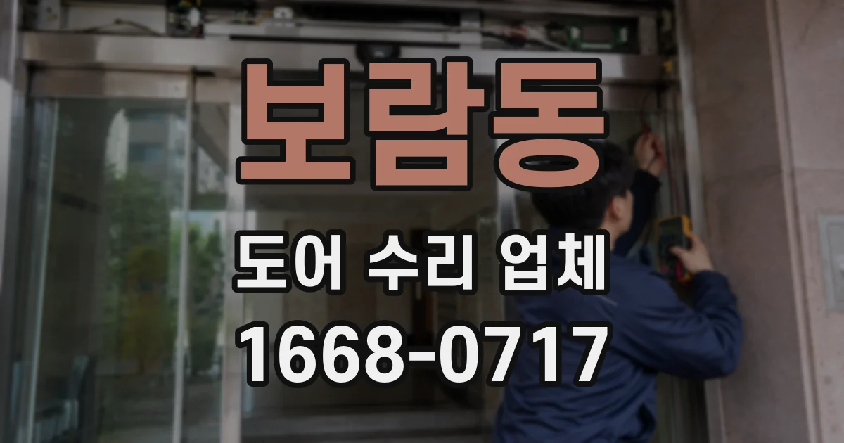 보람동 도어 수리 업체