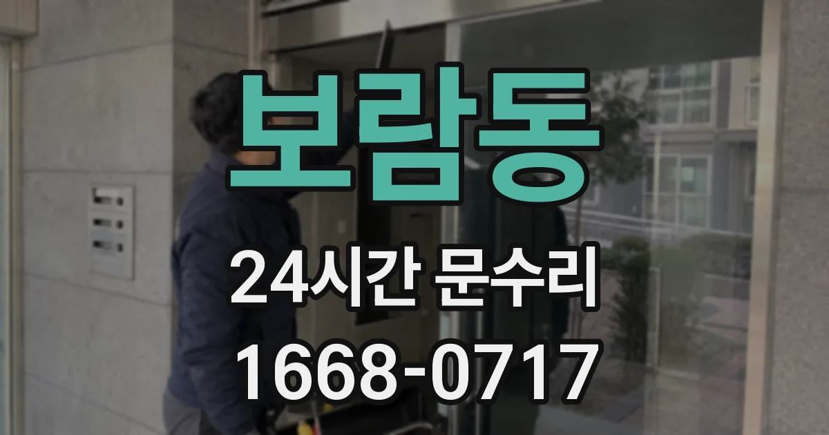 보람동 24시간 문수리