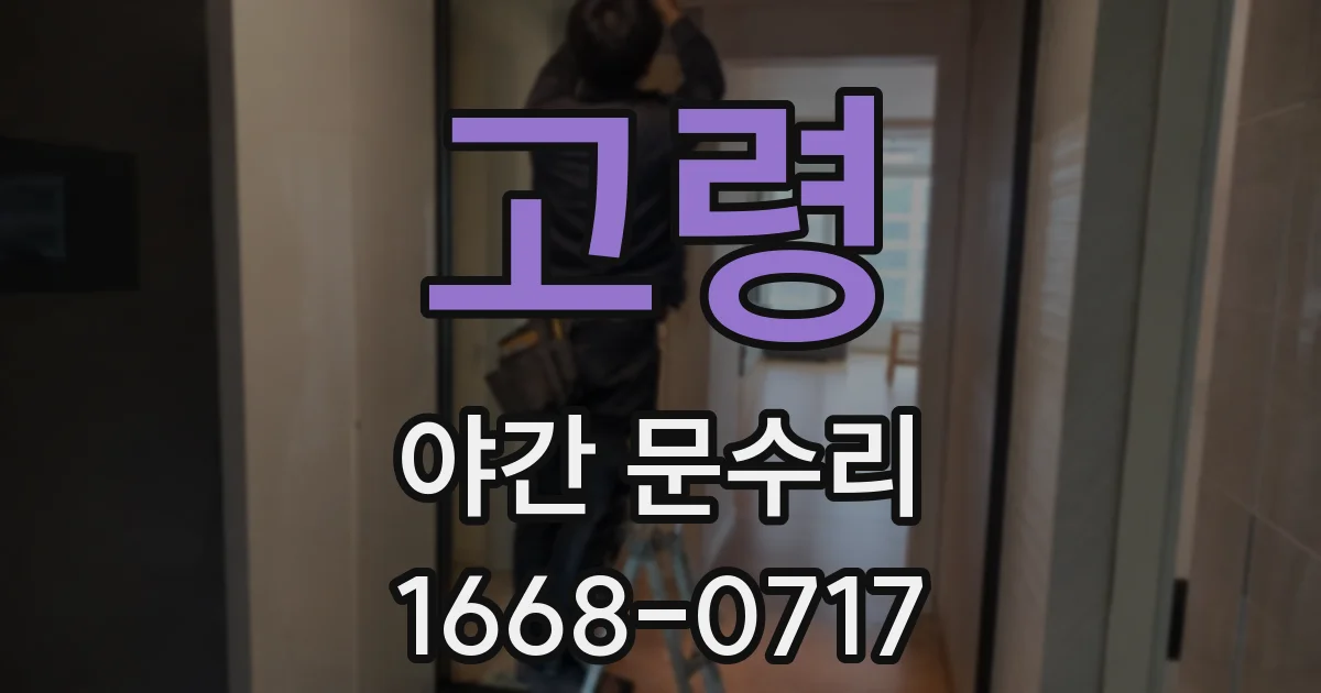 고령 야간 문수리