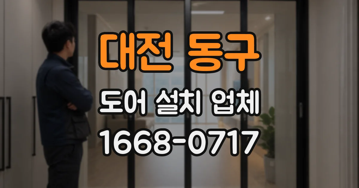 대전 동구 도어 설치 업체
