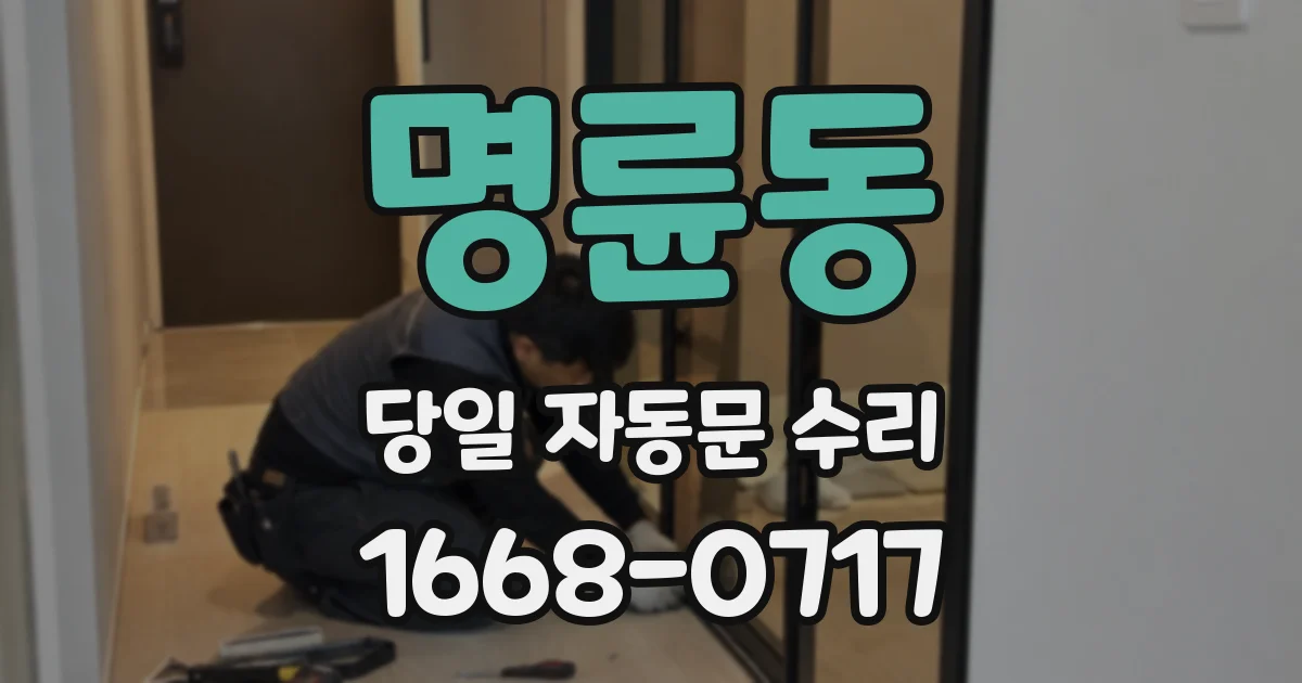 명륜동 당일 자동문 수리