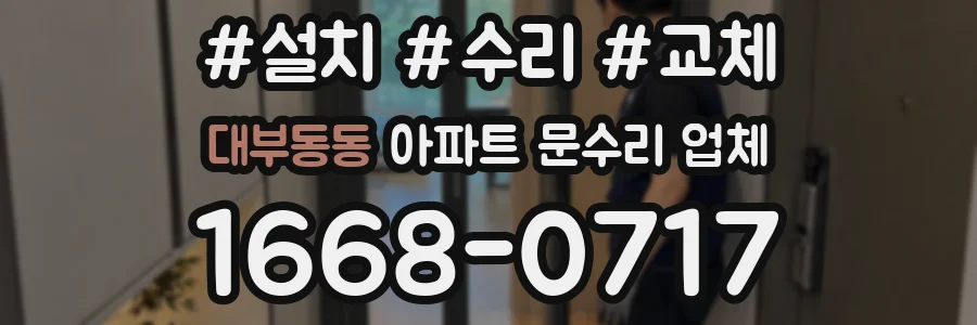 대부동동 아파트 문수리 업체