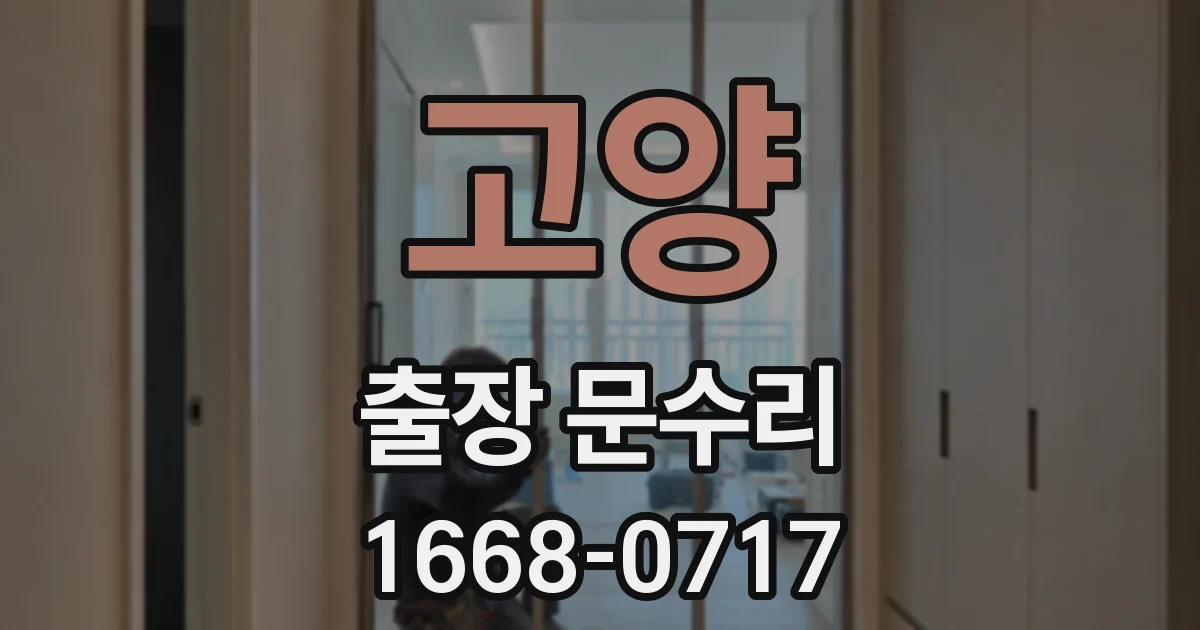 고양 출장 문수리