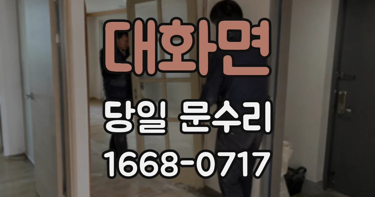 대화면 당일 문수리