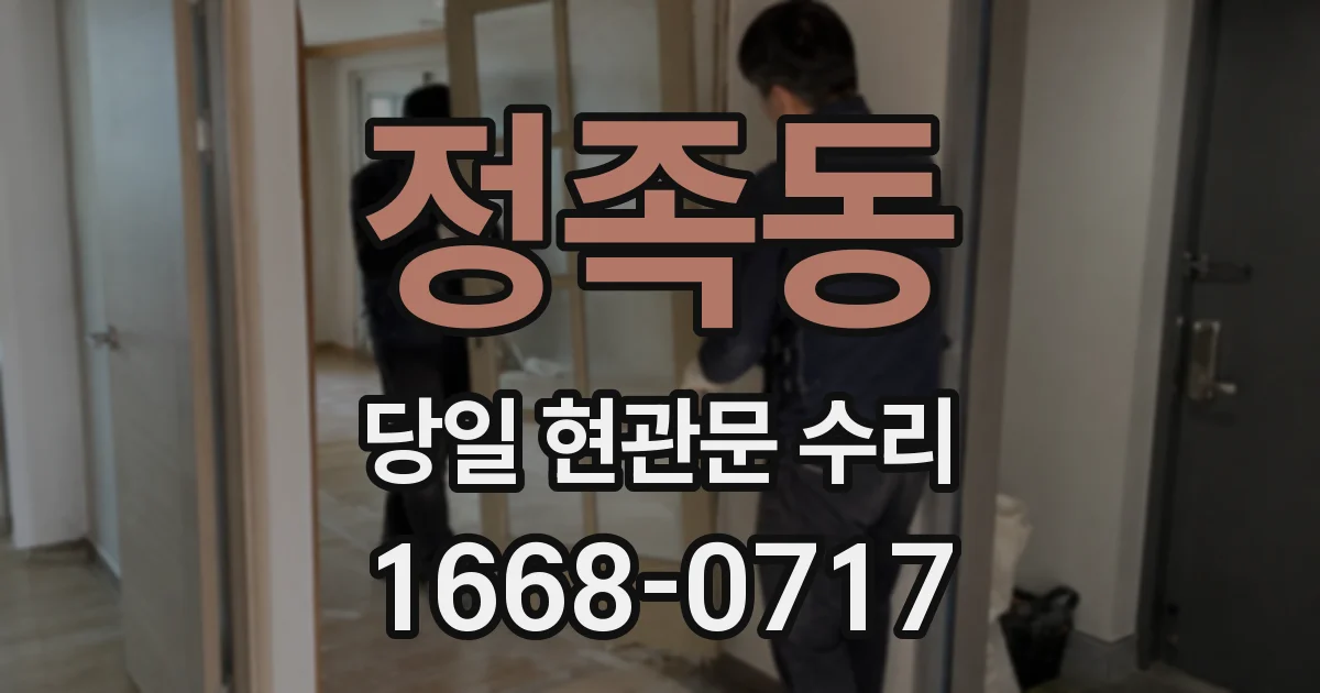 정족동 당일 현관문 수리