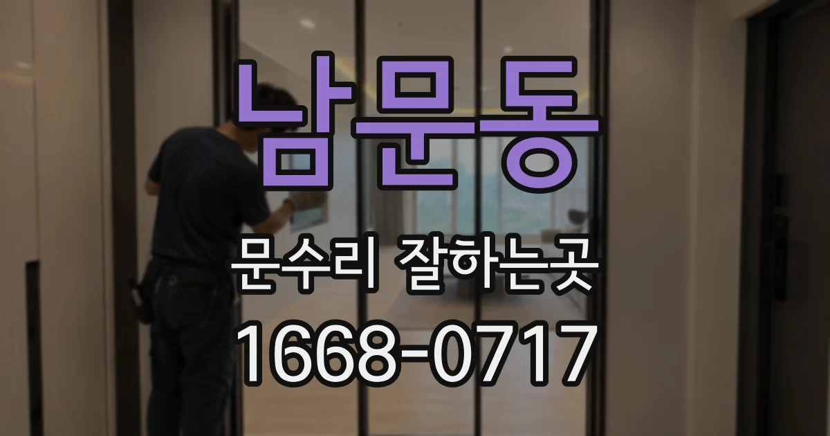 남문동 문수리 잘하는곳