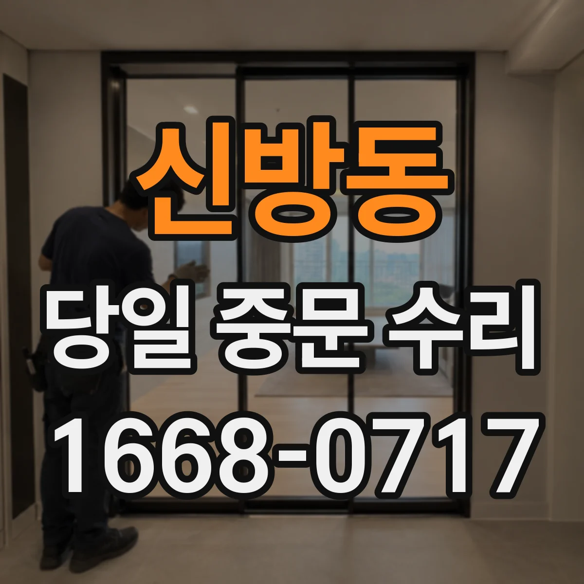 신방동 당일 중문 수리