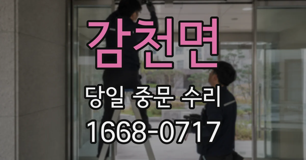 감천면 당일 중문 수리