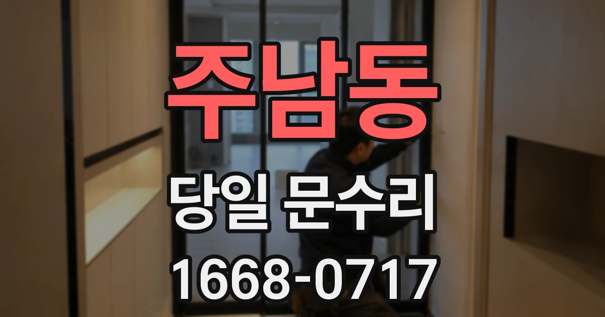 주남동 당일 문수리