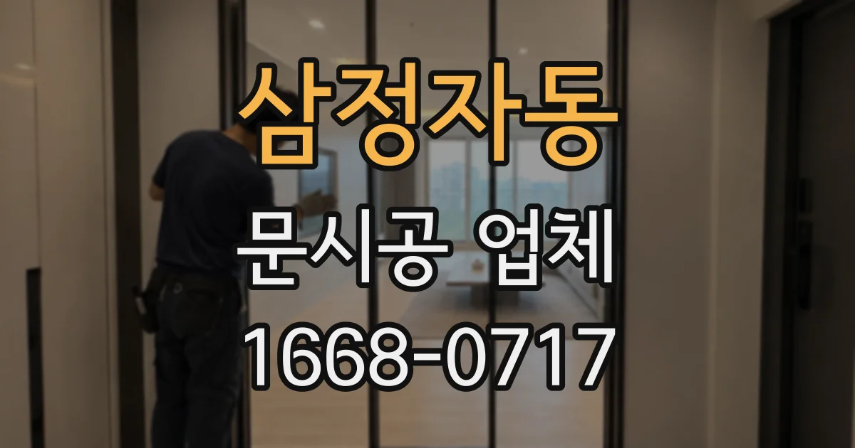 삼정자동 문시공 업체