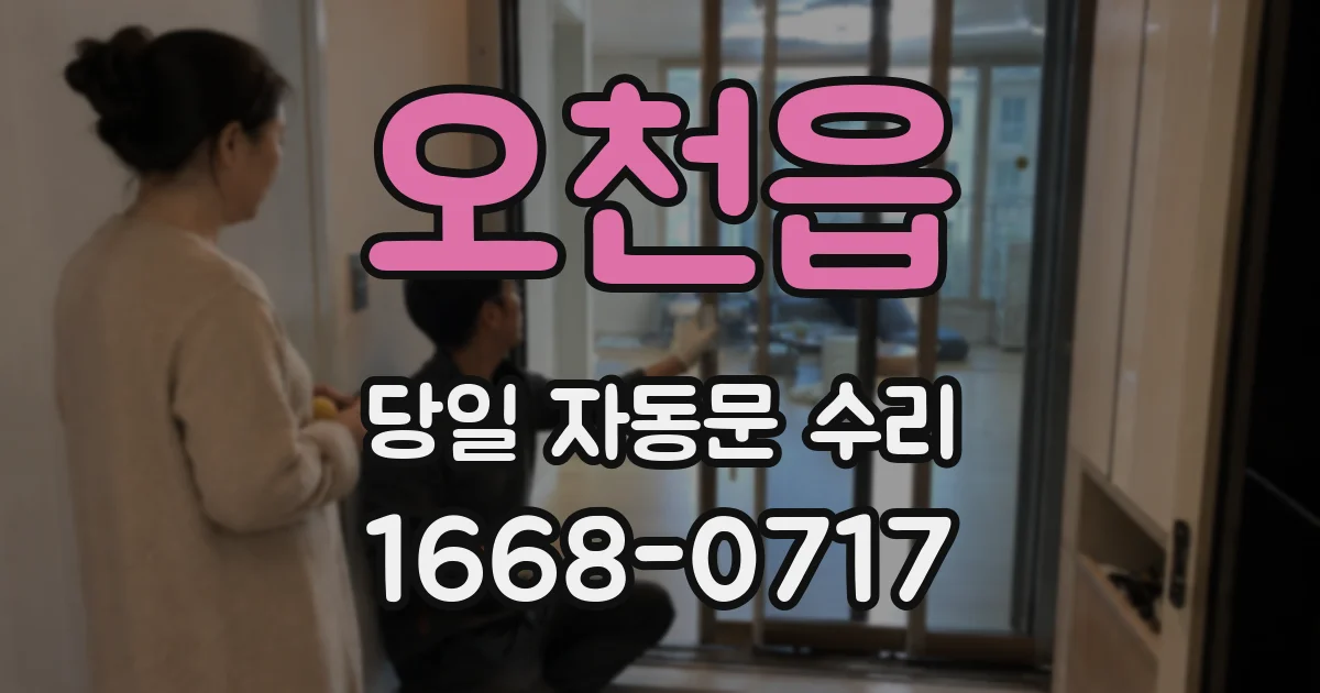 오천읍 당일 자동문 수리