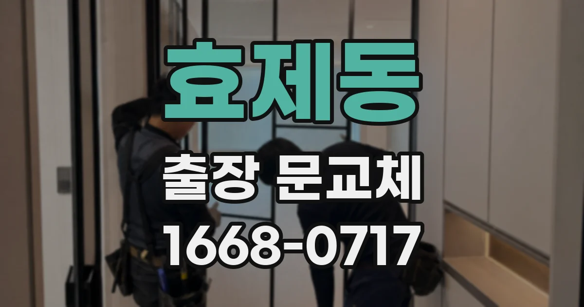 효제동 출장 문교체