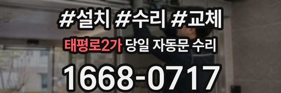 태평로2가 당일 자동문 수리