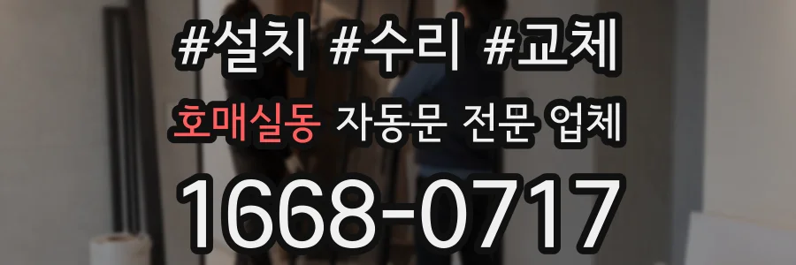 호매실동 자동문 전문 업체