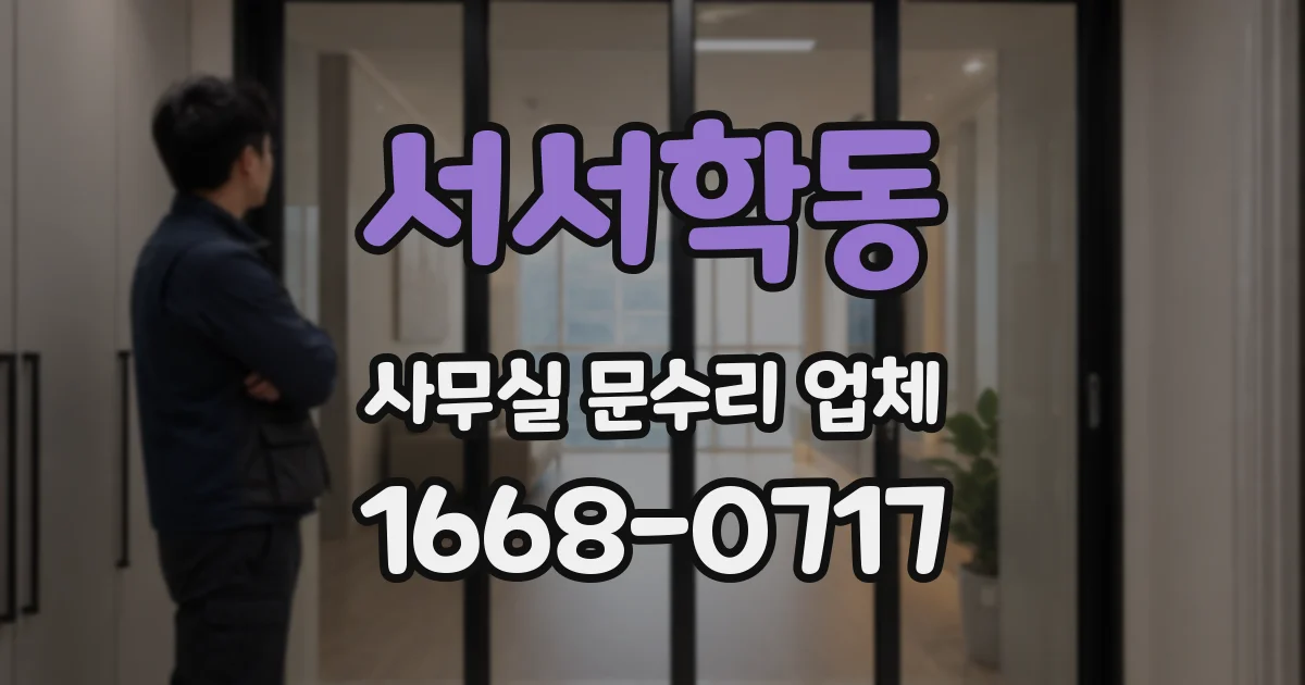 서서학동 사무실 문수리 업체