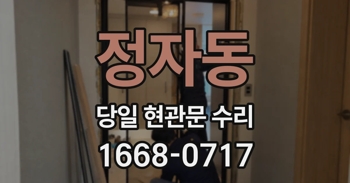 정자동 당일 현관문 수리