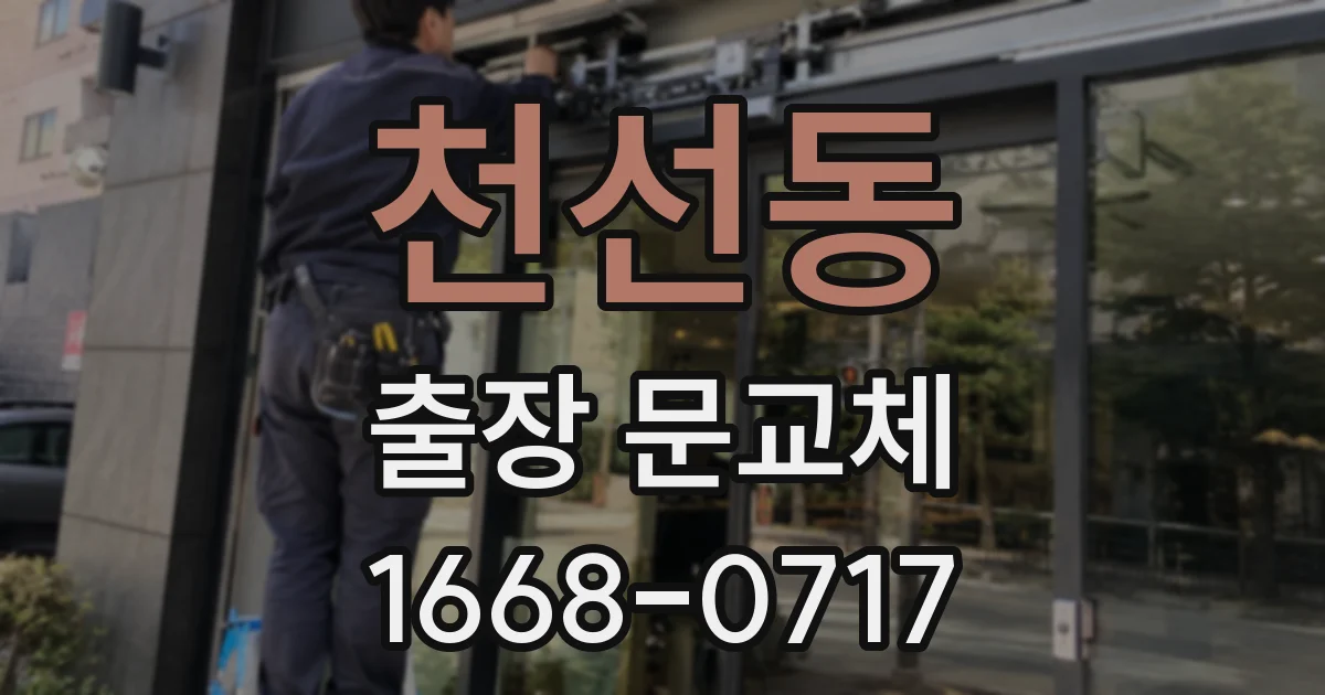 천선동 출장 문교체