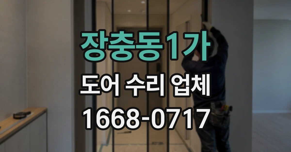 장충동1가 도어 수리 업체