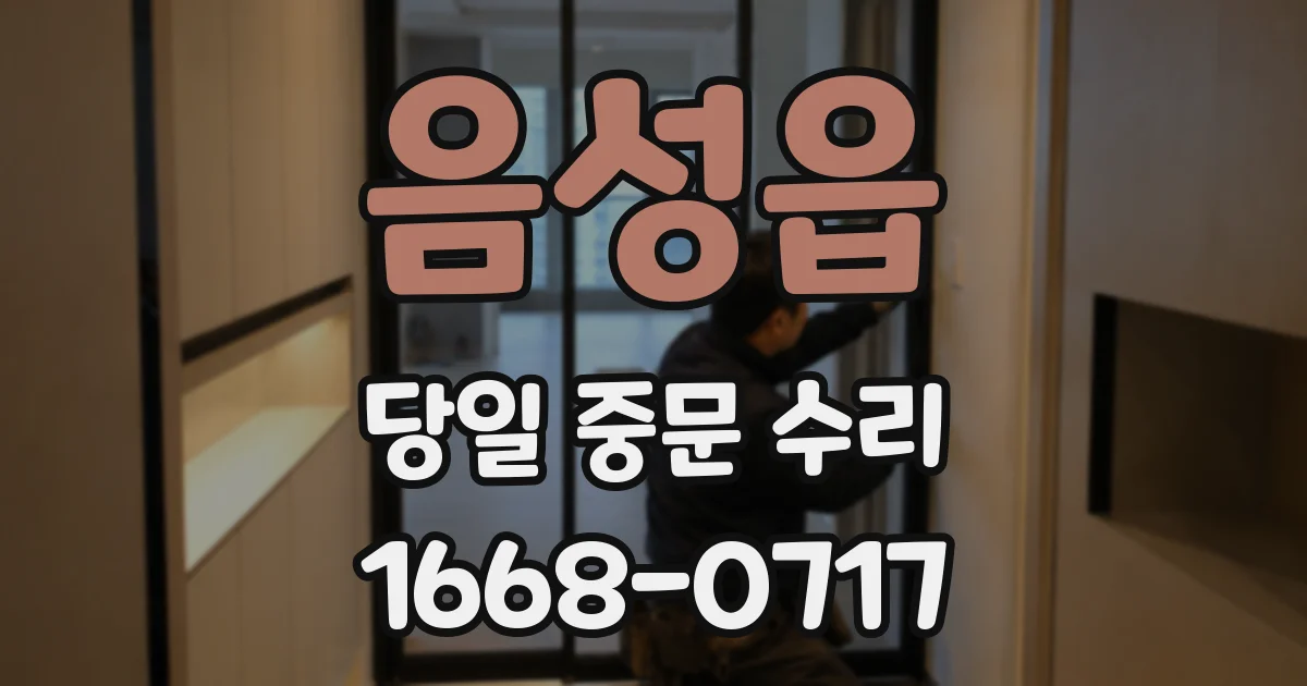 음성읍 당일 중문 수리