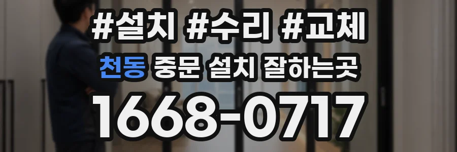천동 중문 설치 잘하는곳