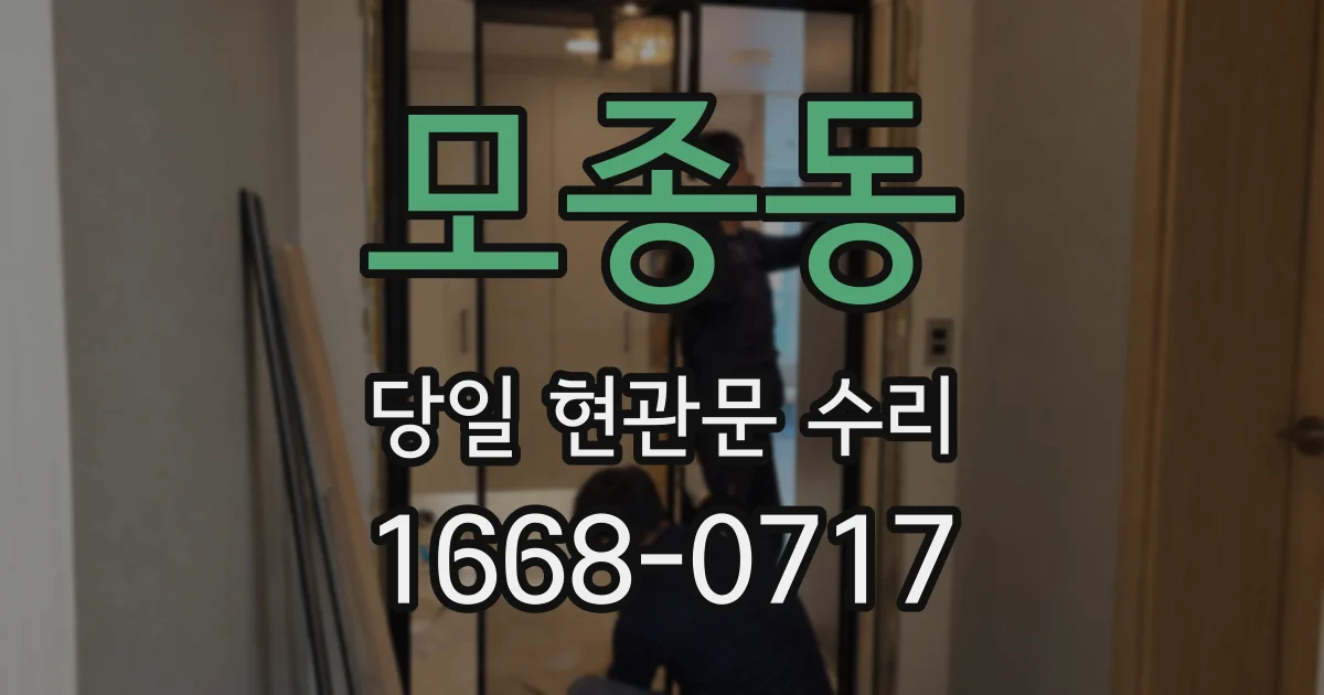 모종동 당일 현관문 수리